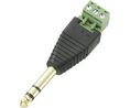 Audio Adapter, 5A, Prosty, Wtyk 6,35 mm, Czarny